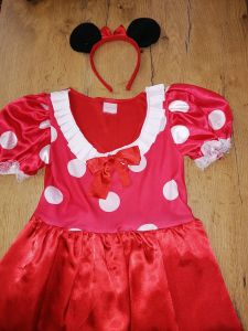 Kids Costumes to Hire - Minnie Mouse Dress - RED - Child